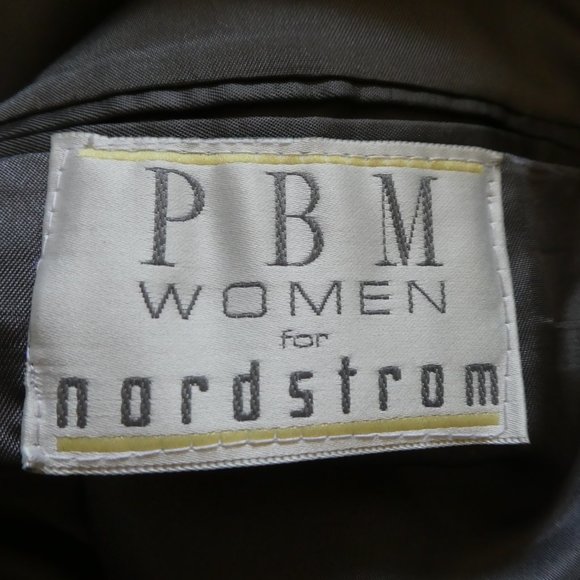 Pure CaMeL HaiR Blazer Double Breasted Shawl Collar Charcoal Grey Vintage 80s - Picture 6 of 7